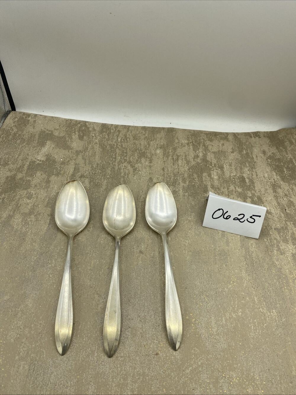 Lot Of 3-Antique Community Plate Oneida Large Silverplate Serving Spoons 8.25”